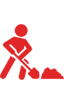 Ikona człowiek z łopatą - Zement- und Kalkindustrie